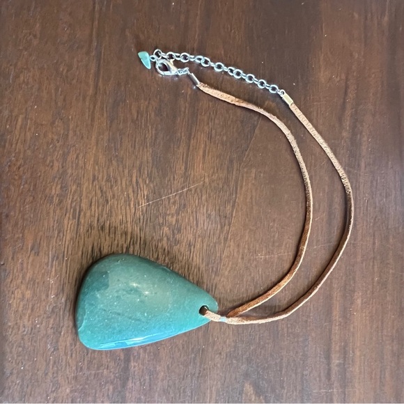 Lot of 5 Necklaces Faux Turquoise Leather Iris Apfel Style - Picture 8 of 11